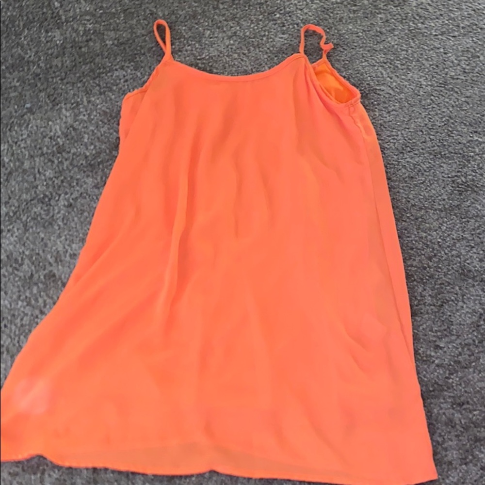 Orange and white boutique dress